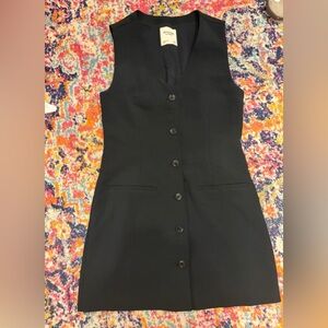 Abercrombie & Fitch Black Button-Down Mini Dress